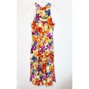 Tahari Sleeveless Floral Summer Dress Size 4